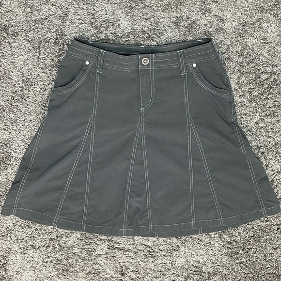 Kuhl Dresses & Skirts - Kuhl dark grey stretch A line hike splash skirt women’s size 6